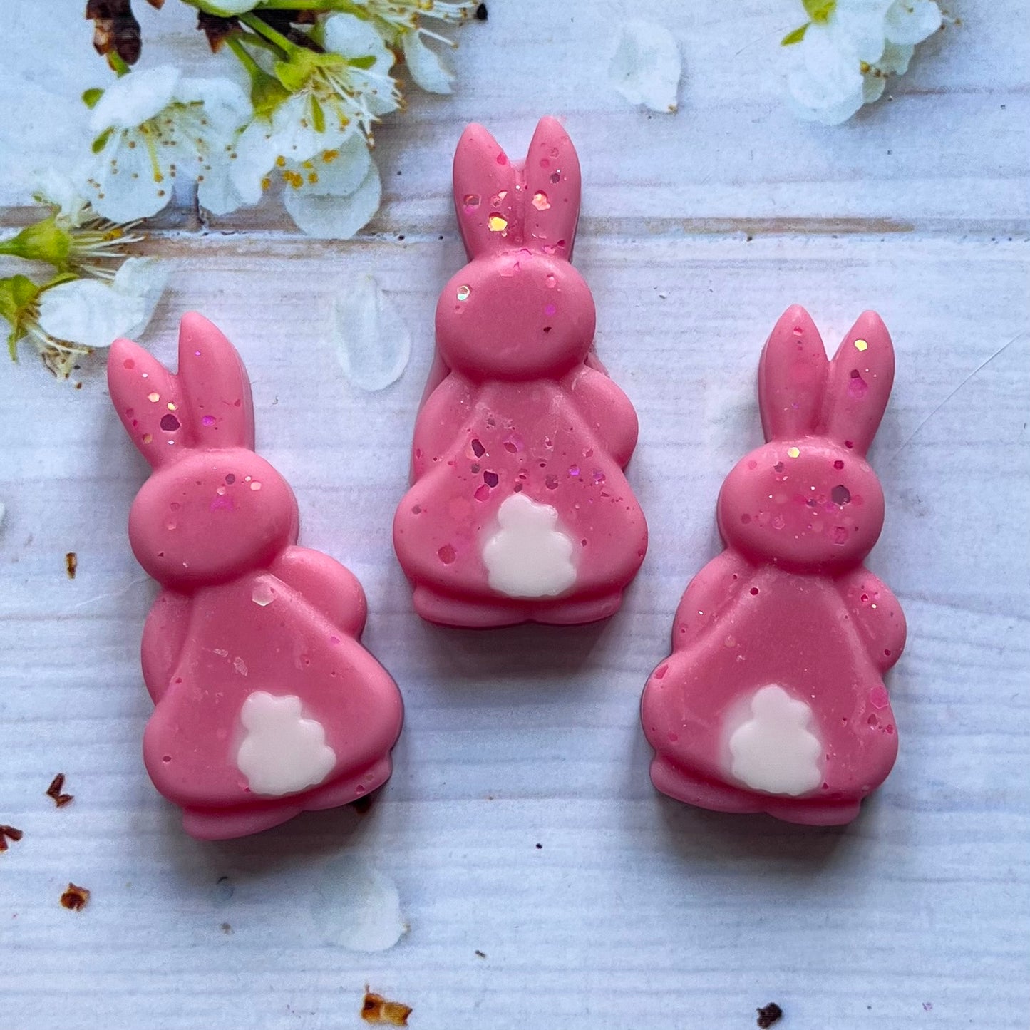 Don't Worry, Be Hoppy Bunny ~ 3 x Mini Bunny Wax Melts