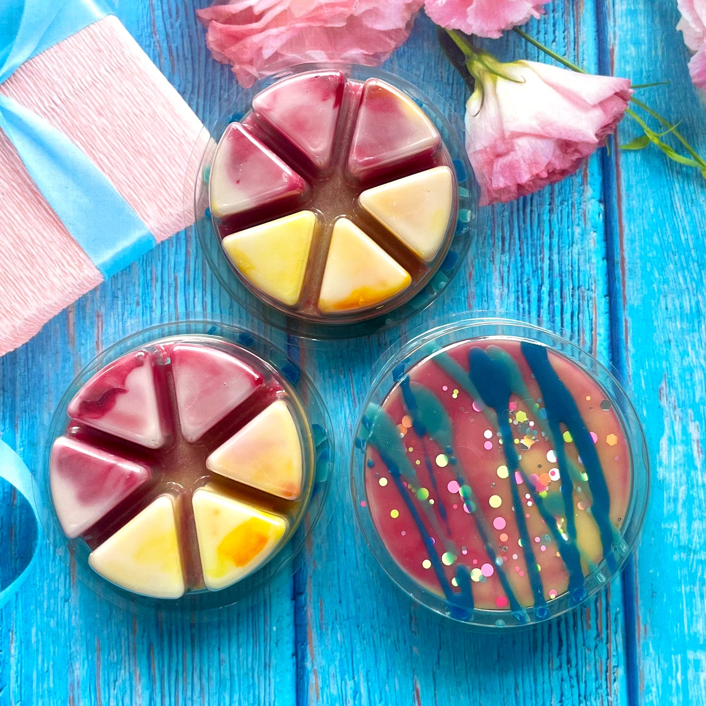 Rainbow Cake Segment Wax Melt Snap Bar