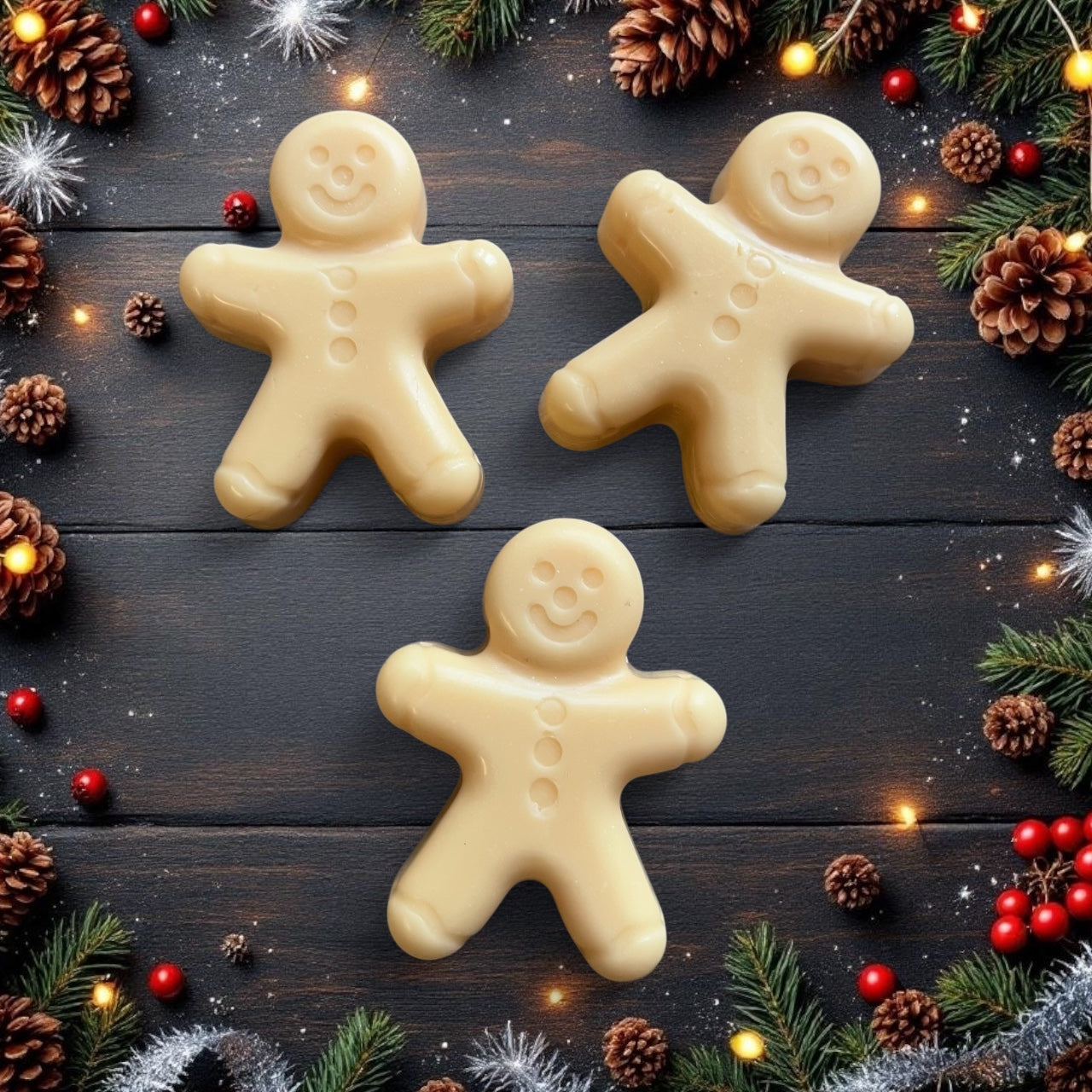 Christmas Feeling ~ Pack of 3 Gingerbread Shaped Wax Melts