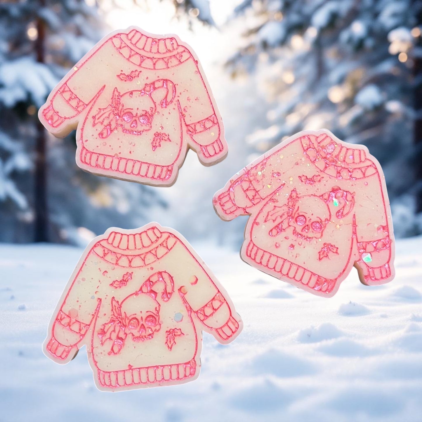 Snowflake Cookie & Winter Cherry Jam ~ Creepmas Jumper Wax Melt