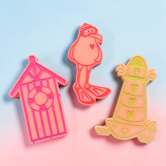Tutti Frutti Ice Cream ~ Lighthouse, Beach Hut, Seagull Wax Melt Shapes Pack