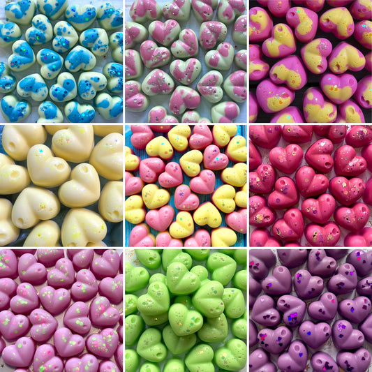 Pack of 5 Heart Shaped Wax Melts ***VARIOUS SCENTS***BUY 4 GET 1 FREE***