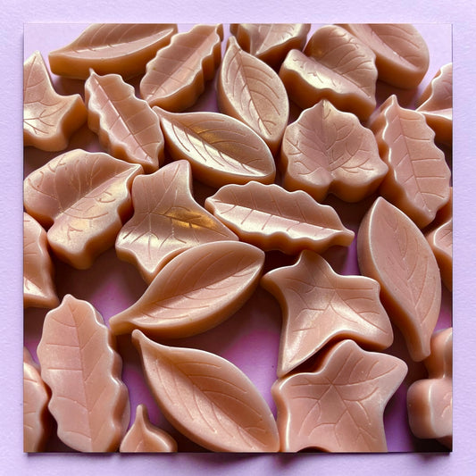 Hot Orange Danish ~ Pack of 4 leaf Shaped Wax Melt