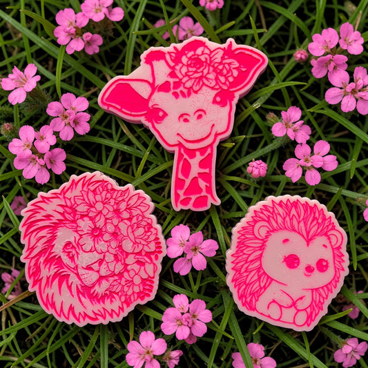 Fluffy Pink Candy ~ Hedgehog/Flower Lion/Flower Giraffe Wax Melt