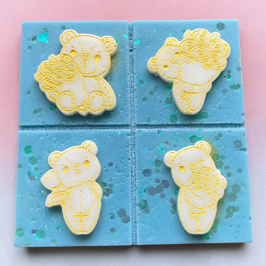 Yummy Mummy ~ Teddy Bear Wax Melt Snap Slab