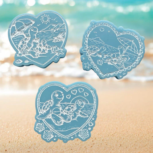 Beach Walk (Yank Candle) ~ 2 x Pack Beach Turtle Heart Wax Melt