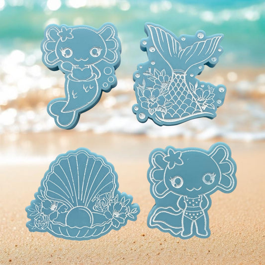 Beach Walk (Yank Candle) ~ Mermaid, Shell, Axolotl Wax Melt