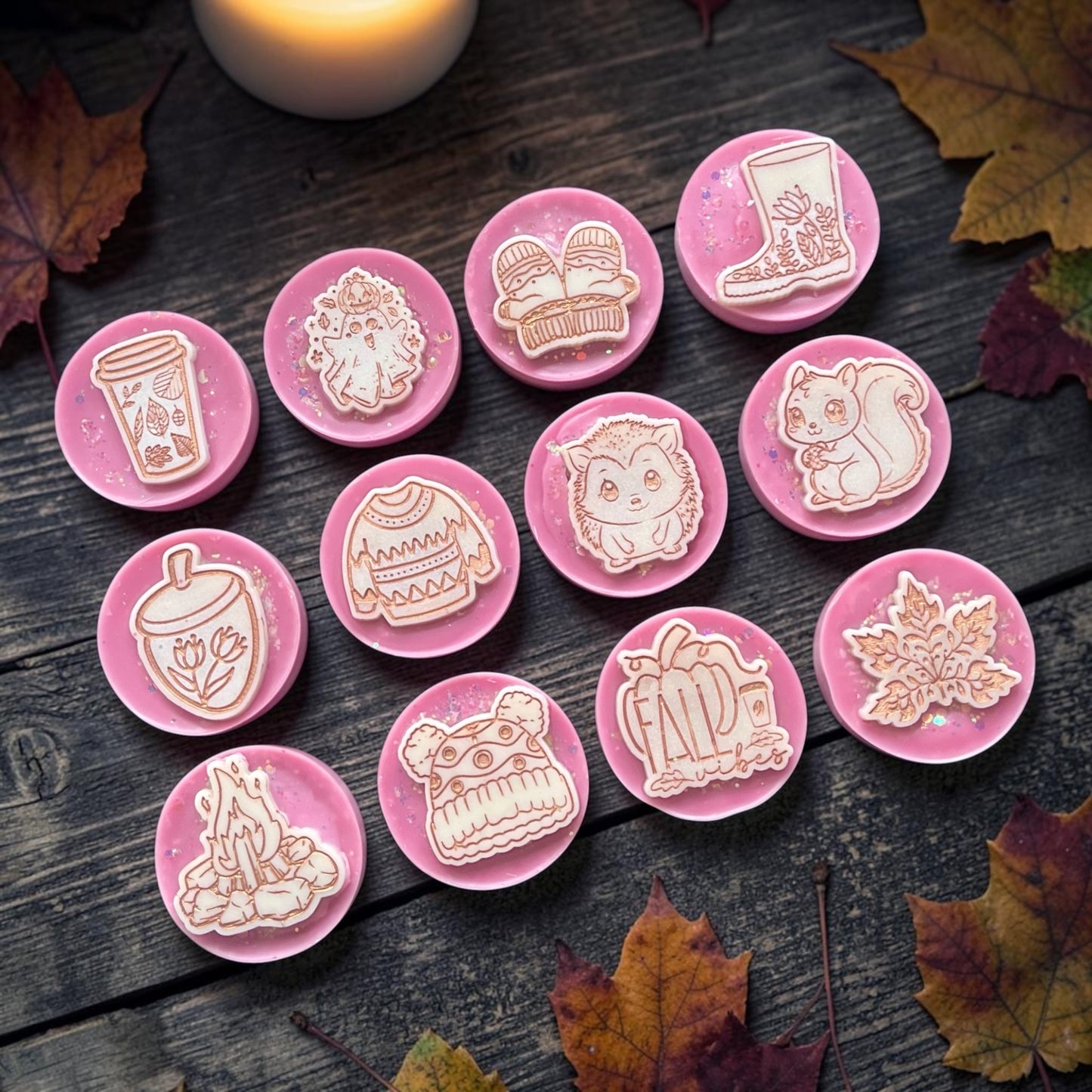 Raspberry & Tonka ~ Autumn Round Wax Melt