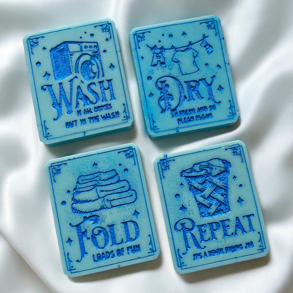 Lenny Frosted Eucalyptus & Woodland Petals  (Blend) ~ Wash Dry Fold Repeat Wax Melt