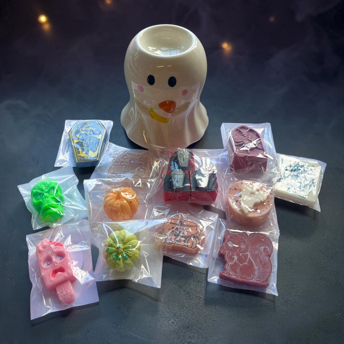 Bargain Boo Bundle ~ Candy Corn Ghost Shaped Warmer & Wax Melts
