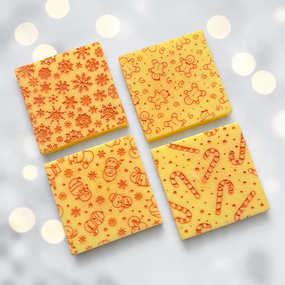 Candy Cane & Cosy Vanilla (House Blend) ~ Christmas Square Wax Melt