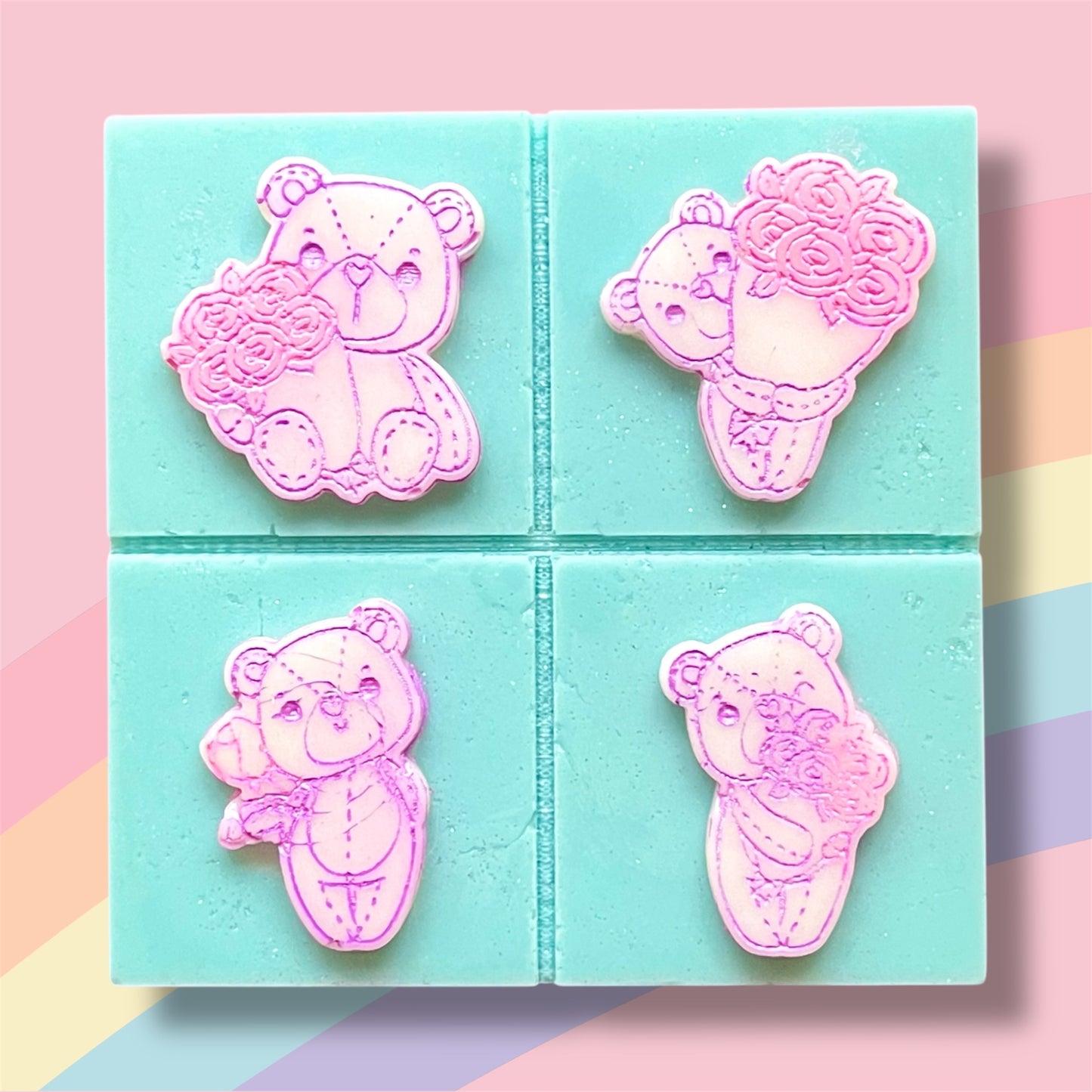 Mama Bear ~ Teddy Bear Wax Melt Snap Slab