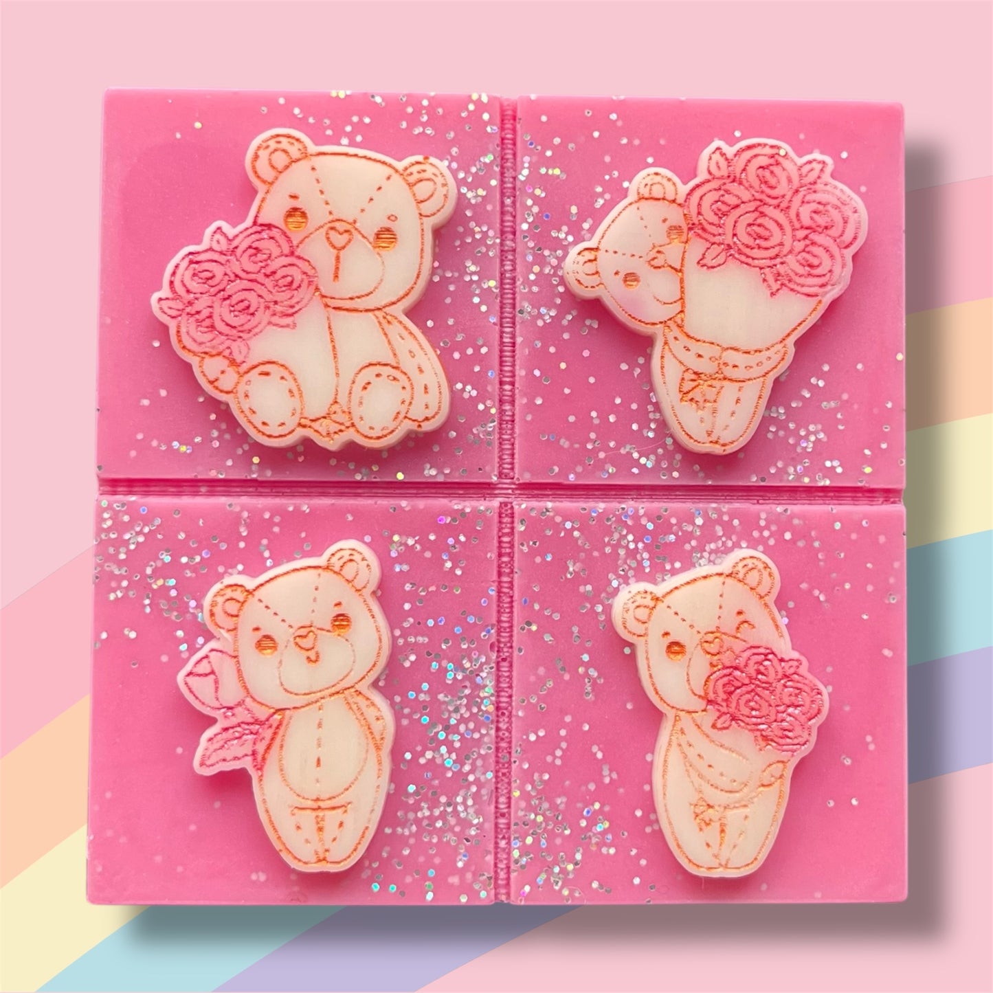 Mothers Love ~ Teddy Bear Wax Melt Snap Slab