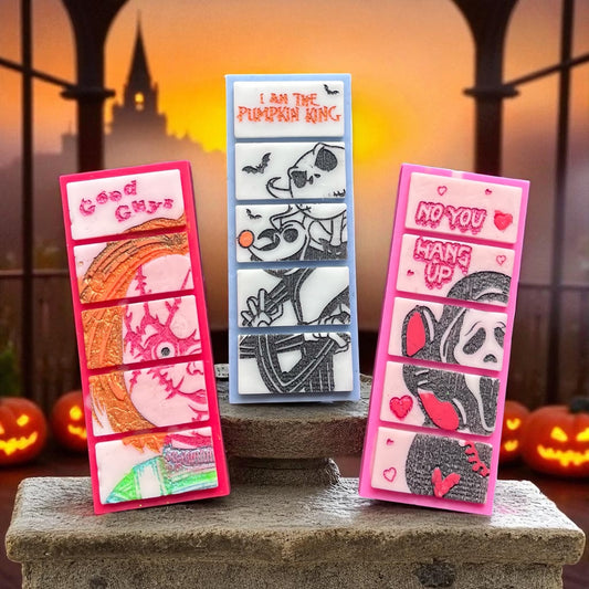 Quince & Amber ~ Chucky, Jack & Zero, Ghostface Wax Melt Snap Bar