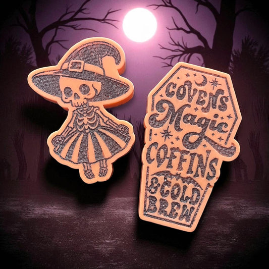 Marshmallow Pumpkin Latte ~ Skeleton Witch, Coffin Wax Melt