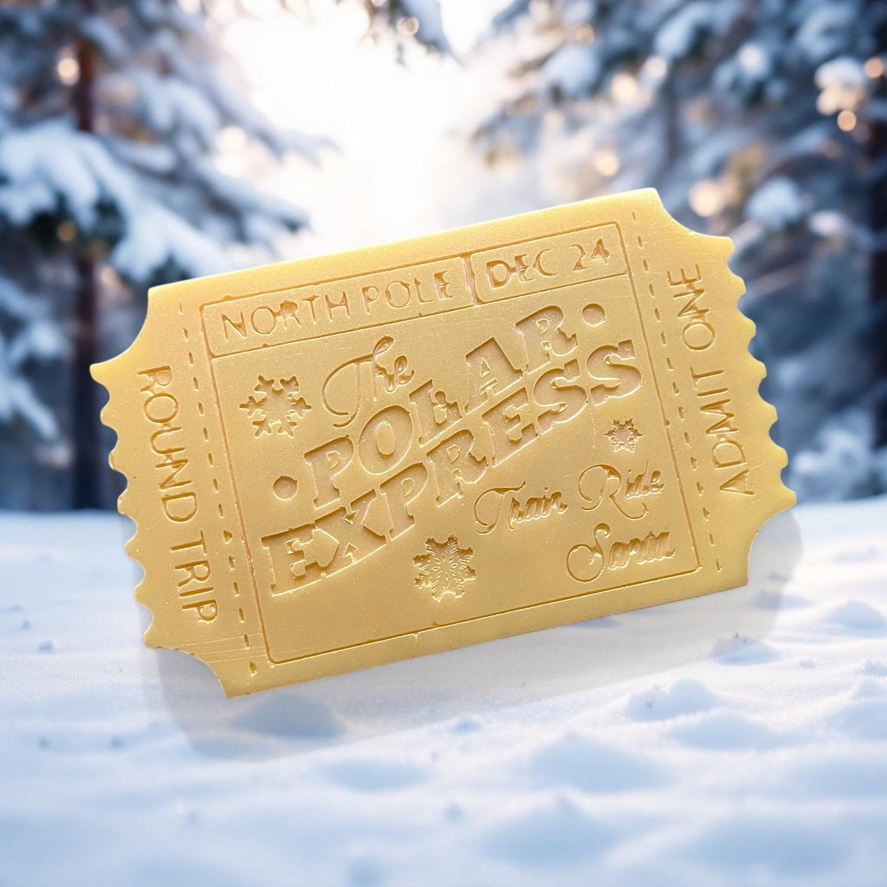 Christmas Stollen ~ Polar Express Ticket Wax Melt Slab