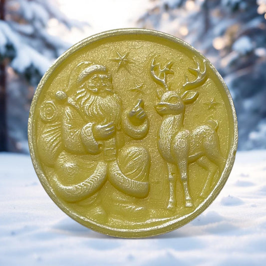Golden Berries & Frankincense ~ Santa & Reindeer Wax Melt