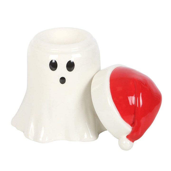 Ghost With Santa Hat Oil and Wax Warmer