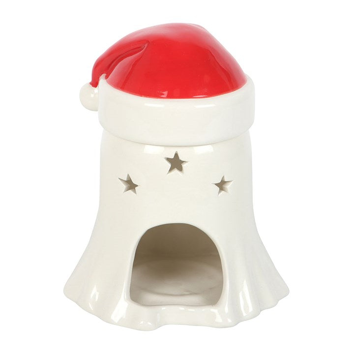 Ghost With Santa Hat Oil and Wax Warmer